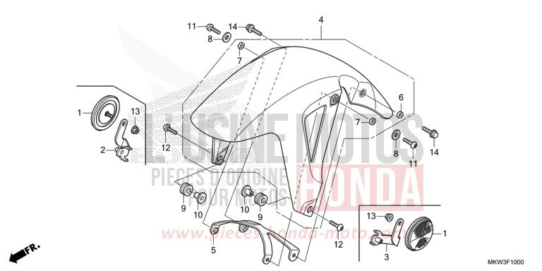 AILE AVANT von NC750X DCT MAT BALLISTIC BLACK METALLIC (NHA86) von 2021